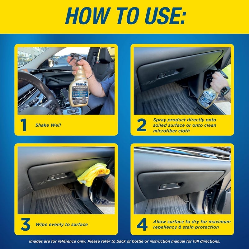 Rainx 620232SRP All-Interior Cleaner Protectant & Repellent for Car Interiors, Cleans + Repels Liquid Spills & Dust without Residue, Cherry Scent 16 Fl Oz. - Image 2